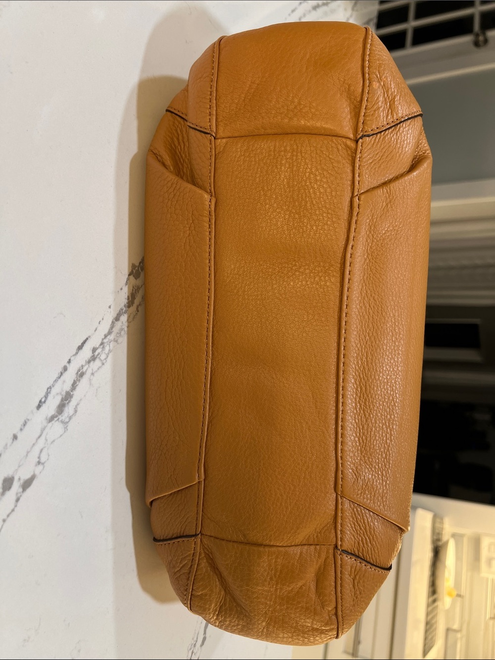 Michael Kors Tan Pebbled Leather Shoulder Bag with Tassel Charm - Picture 12 of 15